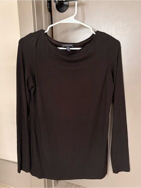 EILEEN FISHER Black Long Sleeve Shirt with round / Boatneck Size Small Women’s